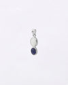 Dual Opal Blue Sapphire Pendant in 925 Silver