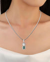 Dual Pearl Emerald Pendant in 925 Silver