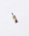 Dual Yellow Sapphire Coral Pendant in 925 Silver