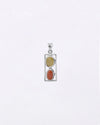 Dual Yellow Sapphire Coral Pendant in 925 Silver