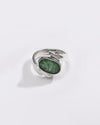 925 Silver Emerald (Panna) Ring - #1103B - Myra