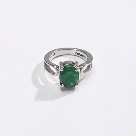 Smart Emerald (Panna) Ring – 925 Silver - #1112N4 - Myra