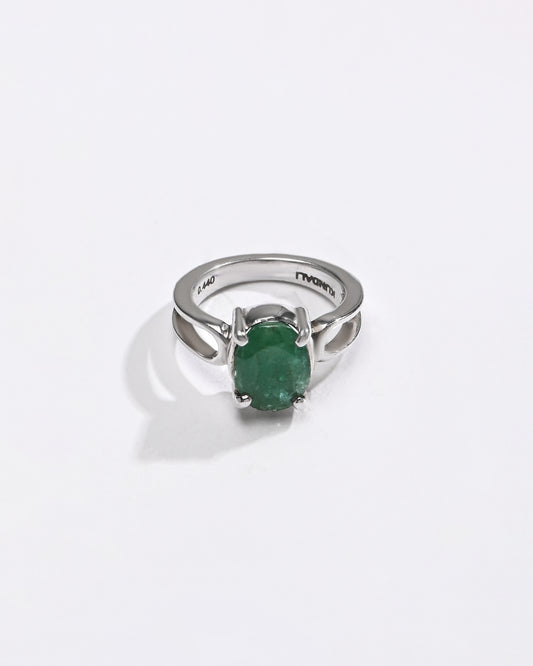 Smart Emerald (Panna) Ring – 925 Silver - #1112N4 - Myra