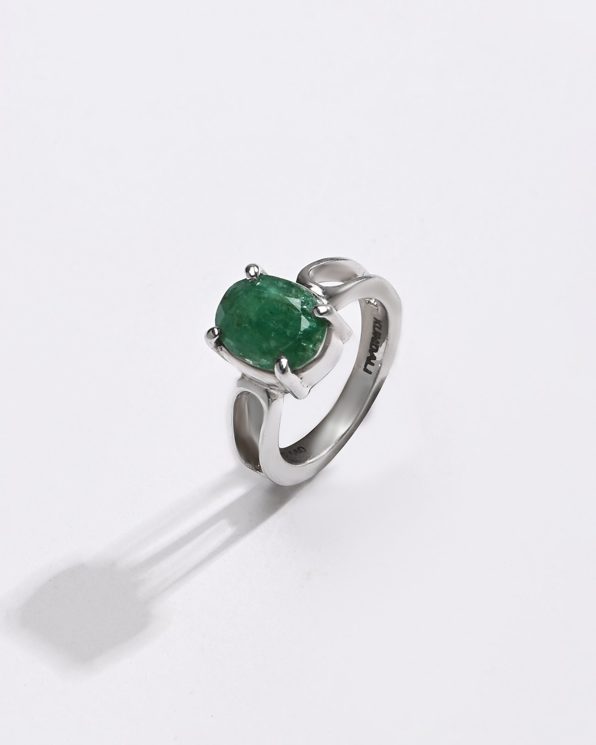 Smart Emerald (Panna) Ring – 925 Silver - #1112N4 - Myra