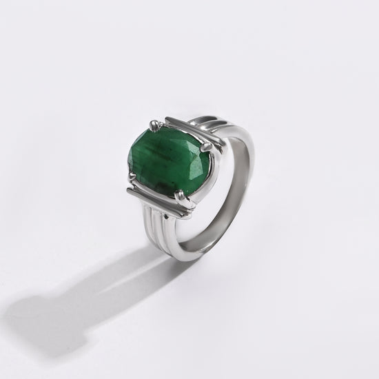 Trustworthy Emerald (Panna) Ring – 925 Silver - #1134N4 - Myra