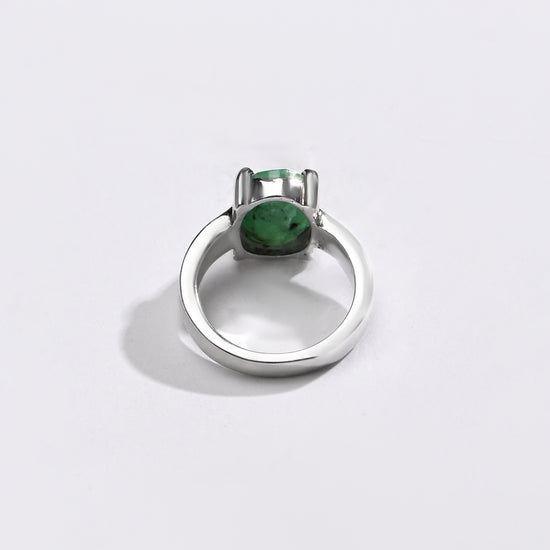 Rich Hue Emerald (Panna) Ring – 925 Silver - #1139N4 - Myra