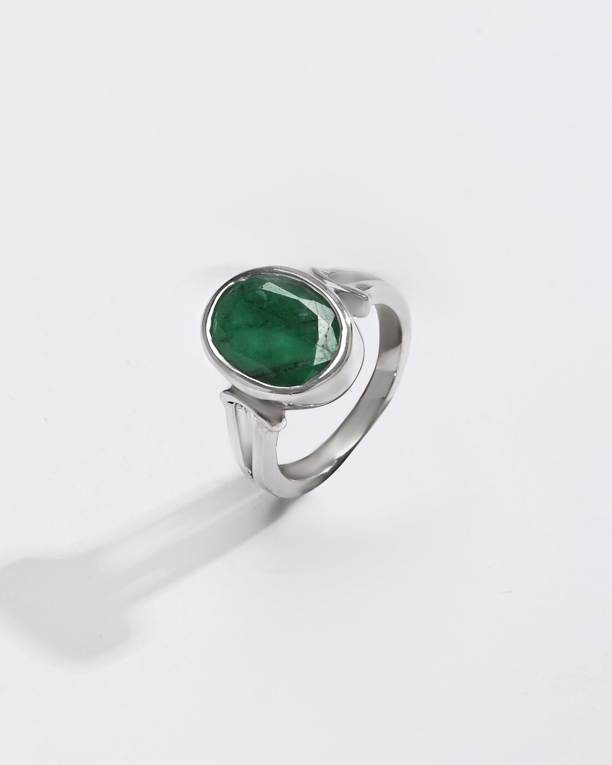 Signature Emerald (Panna) Ring – 925 Silver - #1148B - Myra