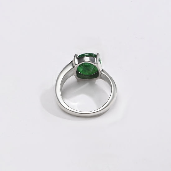 Shimmer Emerald (Panna) Ring – 925 Silver - #1153N4 - Myra