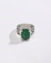 Elevated Emerald (Panna) Ring – 925 Silver - #1162N4 - Myra
