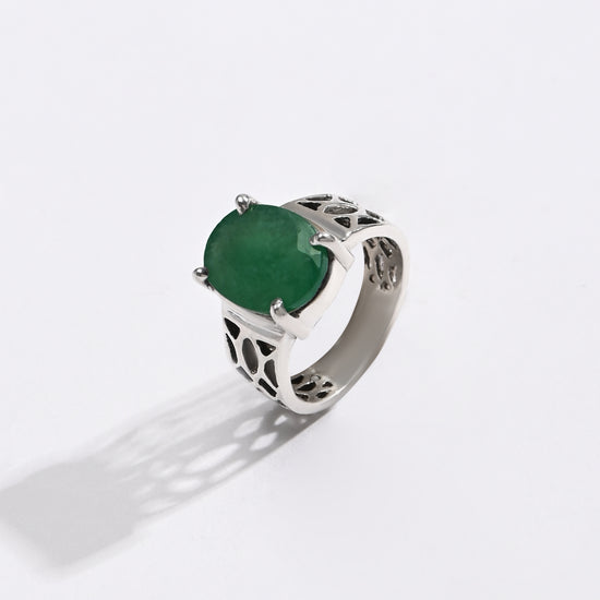 Men emerald stone ring