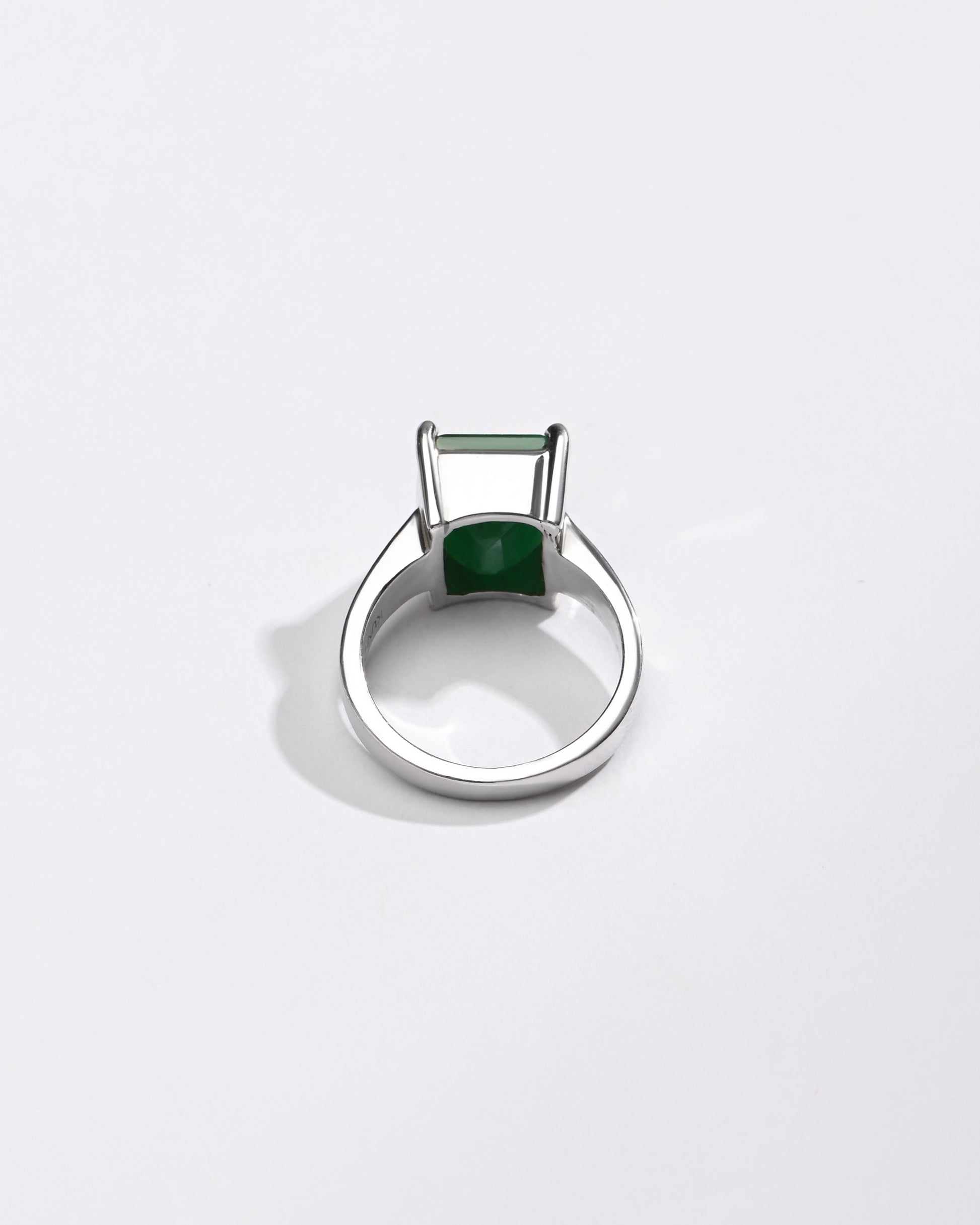 Sleek Emerald (Panna) Ring – 925 Silver - #1200N4 Sq - Myra