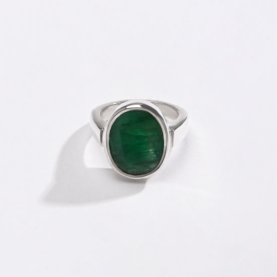 Zen Emerald (Panna) Ring – 925 Silver - #1200B - Myra