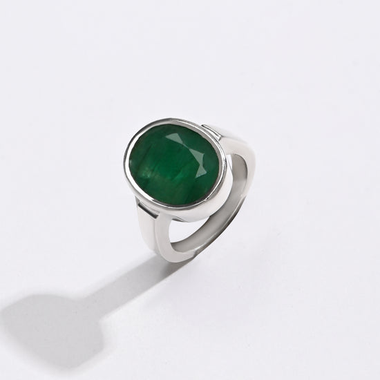 Zen Emerald (Panna) Ring – 925 Silver - #1200B - Myra