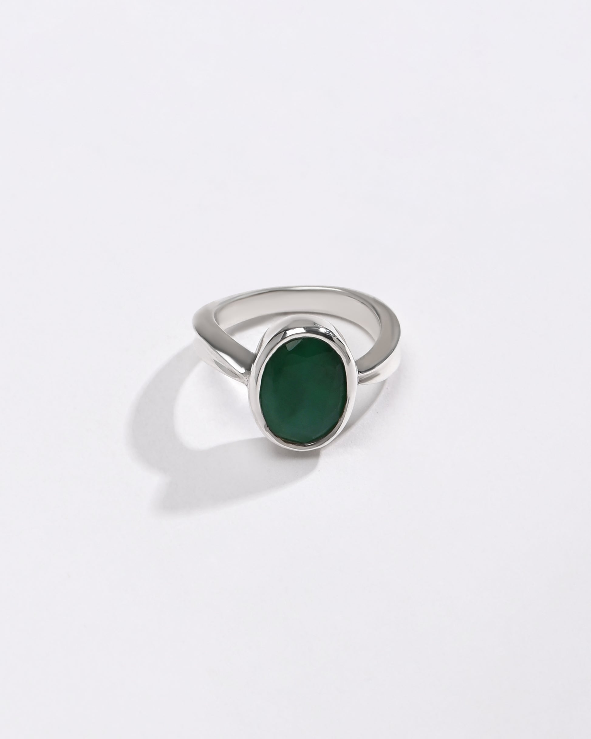 Velvet Hue Emerald (Panna) Ring – 925 Silver - #1201B - Myra