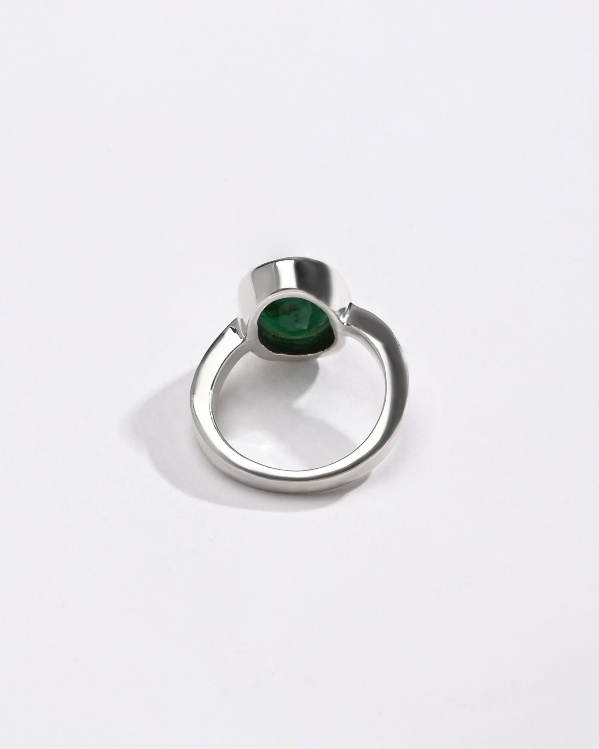 Velvet Hue Emerald (Panna) Ring – 925 Silver - #1201B - Myra