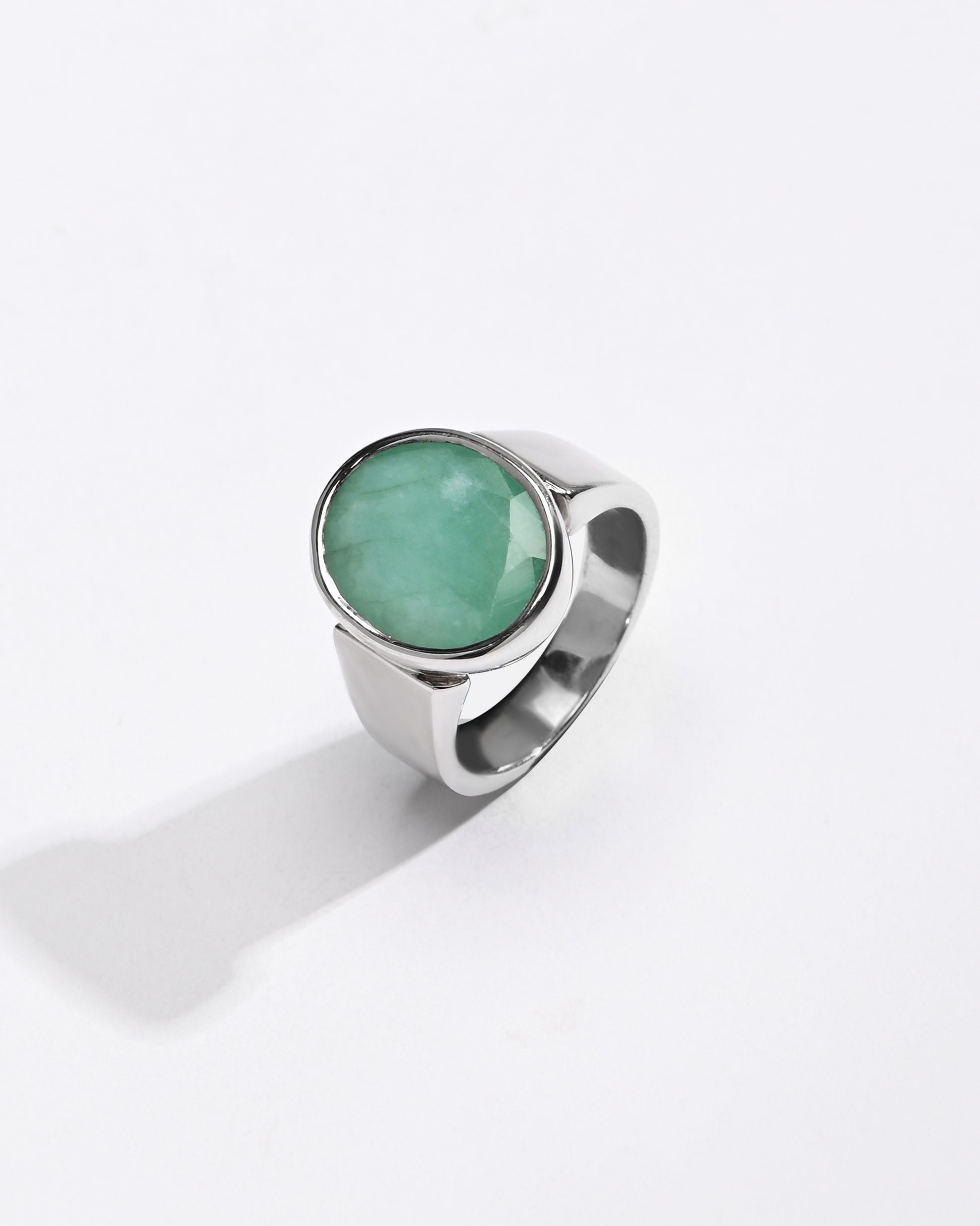 Certified Emerald (Panna) Ring – 925 Silver - #1224B - Myra