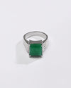 Vintage Emerald (Panna) Ring in 925 Sterling Silver - Urja Sq
