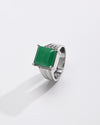 Vintage Emerald (Panna) Ring in 925 Sterling Silver - Urja Sq