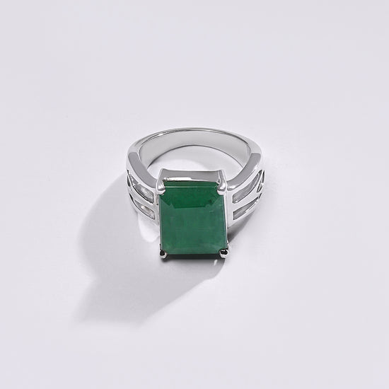 Premium EMERALD (PANNA) Ring in 925 Silver - #1244N4 - Myra