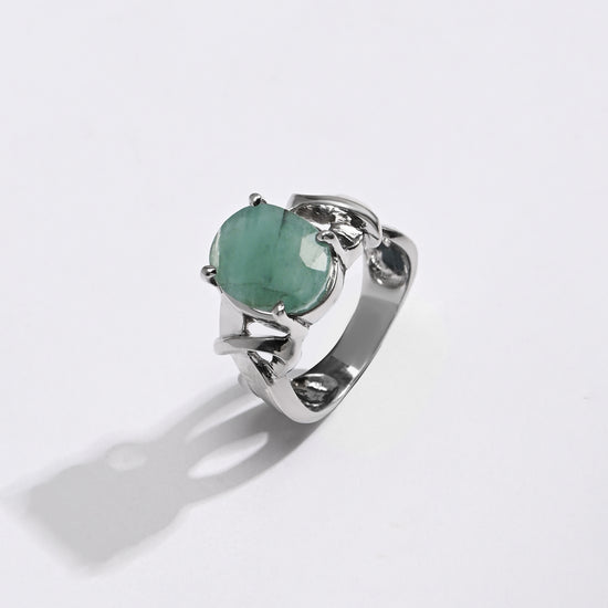 Pristine Emerald (Panna) Ring – 925 Silver - #1210N4 - Myra