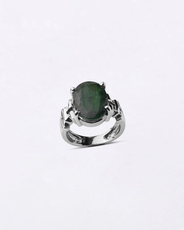 Exotic Emerald (Panna) Ring in 925 Silver - Urja