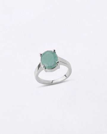 Natural Emerald (Panna) Ring in 925 Silver - Urja