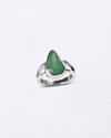 Ethereal Emerald (Panna) Ring in 925 Sterling Silver - Drop Shakti