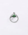 Ethereal Emerald (Panna) Ring in 925 Sterling Silver - Drop Shakti