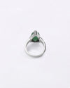 Vibrant Emerald (Panna) Ring in 925 Sterling Silver - Drop Delta