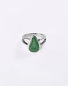Ethereal Emerald (Panna) Ring in 925 Sterling Silver - Drop Shakti