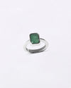 Affinity Emerald (Panna) Ring in 925 Sterling Silver - Rectangular Shakti