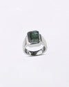 Heirloom Emerald (Panna) Ring in 925 Sterling Silver - Rectangular Shakti
