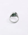 Statement Emerald (Panna) Ring in 925 Sterling Silver - Rectangular Shakti