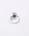 Deluxe Emerald (Panna) Ring in 925 Sterling Silver - Rectangular Urja