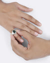 Heirloom Emerald (Panna) Ring in 925 Sterling Silver - Rectangular Shakti