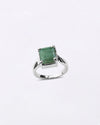 Vibrant Emerald (Panna) Ring in 925 Sterling Silver - Square Urja