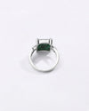 Grace Emerald (Panna) Ring in 925 Sterling Silver - Rectangular Urja