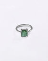 Affinity Emerald (Panna) Ring in 925 Sterling Silver - Square Urja