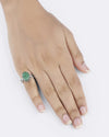Grace Emerald (Panna) Ring in 925 Silver - Urja