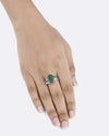 Ethereal Emerald (Panna) Ring in 925 Sterling Silver - Urja