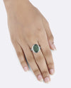 Natural Emerald (Panna) Ring in 925 Silver - Shakti