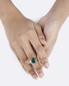 Prestige Emerald (Panna) Ring in 925 Sterling Silver - Urja