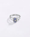 Ethereal Pitambari Neelam Ring in 925 Silver - Urja