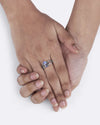 Ethereal Pitambari Neelam Ring in 925 Silver - Urja