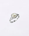 Exclusive Pearl (Moti) Ring in 925 Silver - Round Shakti