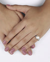 Exclusive Pearl (Moti) Ring in 925 Silver - Round Shakti