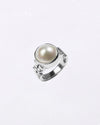 Exotic Pearl (Moti) Ring in 925 Silver - Round Shakti