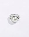 Exotic Pearl (Moti) Ring in 925 Silver - Round Shakti