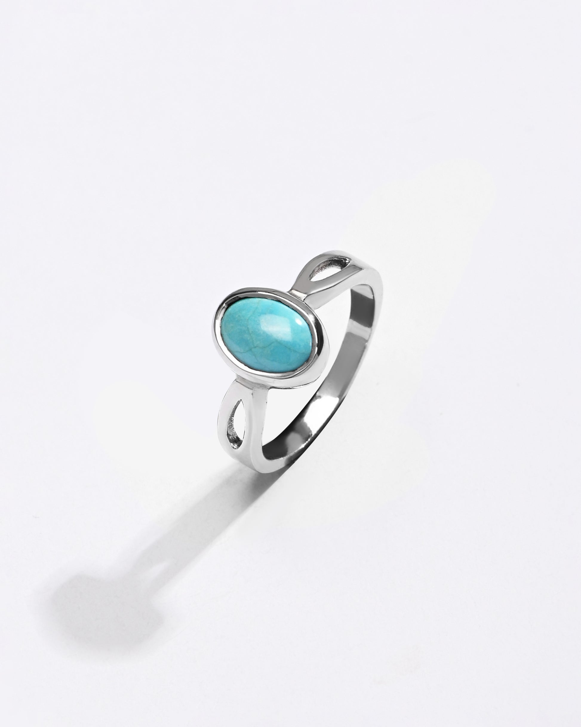 Turquoise (Firoza) Ring – 925 Silver Crafted - #1102 - Myra