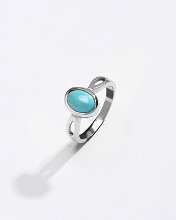 Turquoise (Firoza) Ring – 925 Silver Crafted - #1102 - Myra